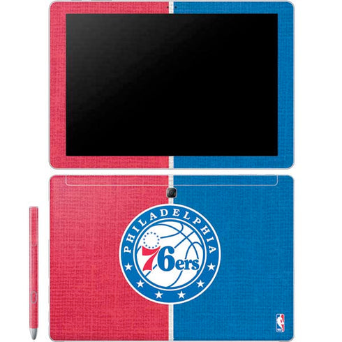 NBA Philadelphia 76ers Canvas Split Galaxy Book 12in Skin